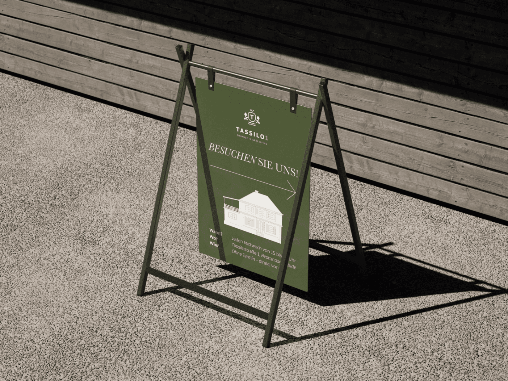 Aufsteller-Mockup mit Objektbranding